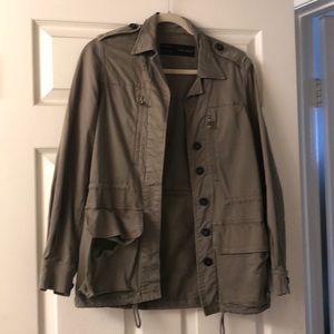 Zara green utility jacket